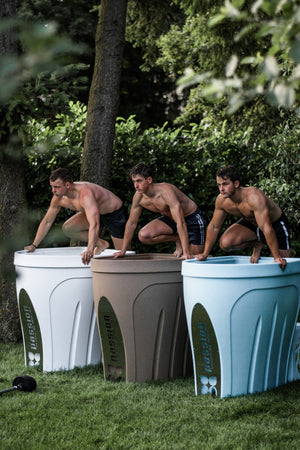 Three men use ice baths to boost their immunity.